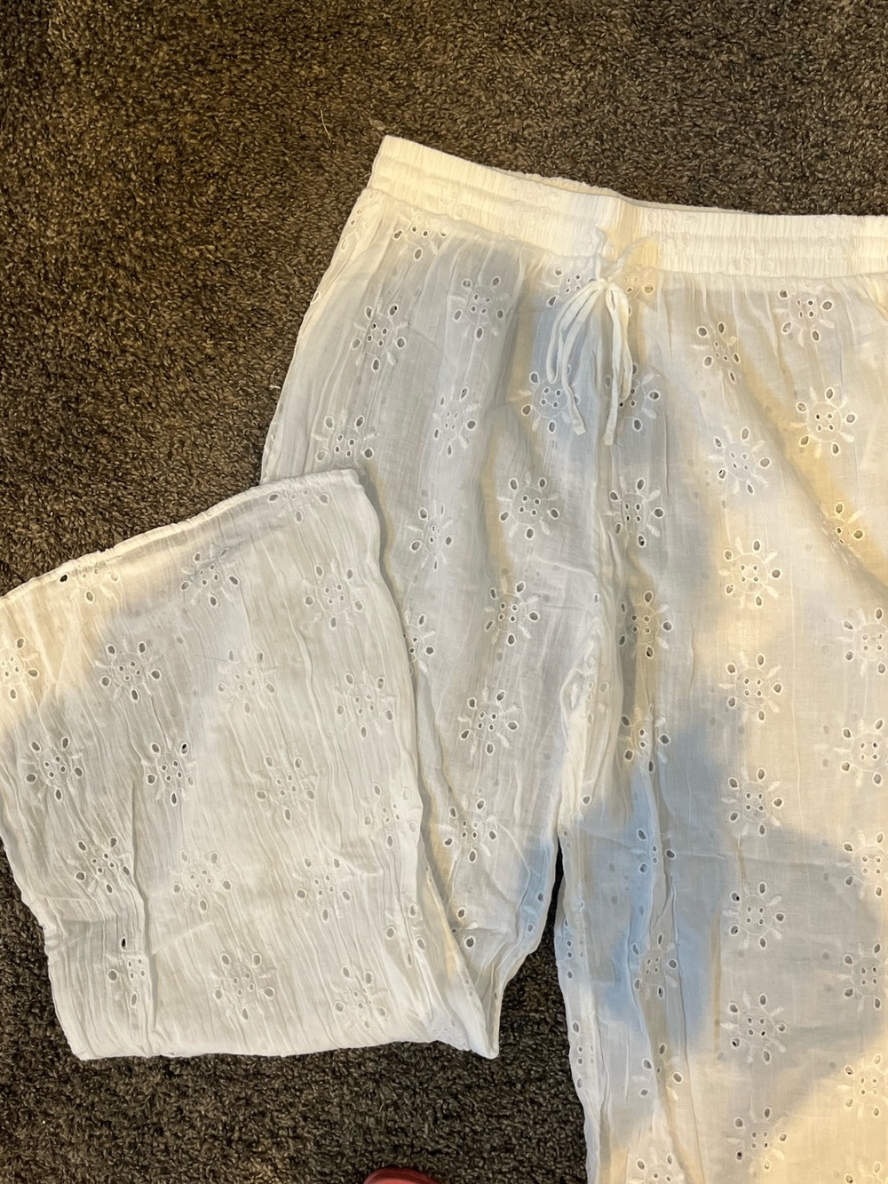 A&F gauzy beach pants with drawstring